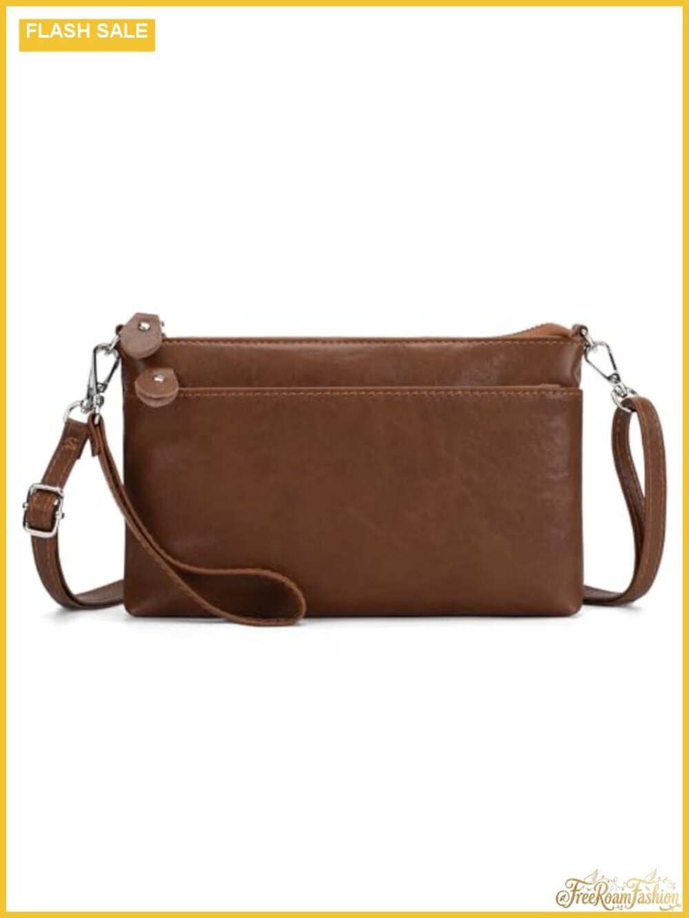 Genuine Leather Wristlet Clutch Crossbody Bag RFID Blocking